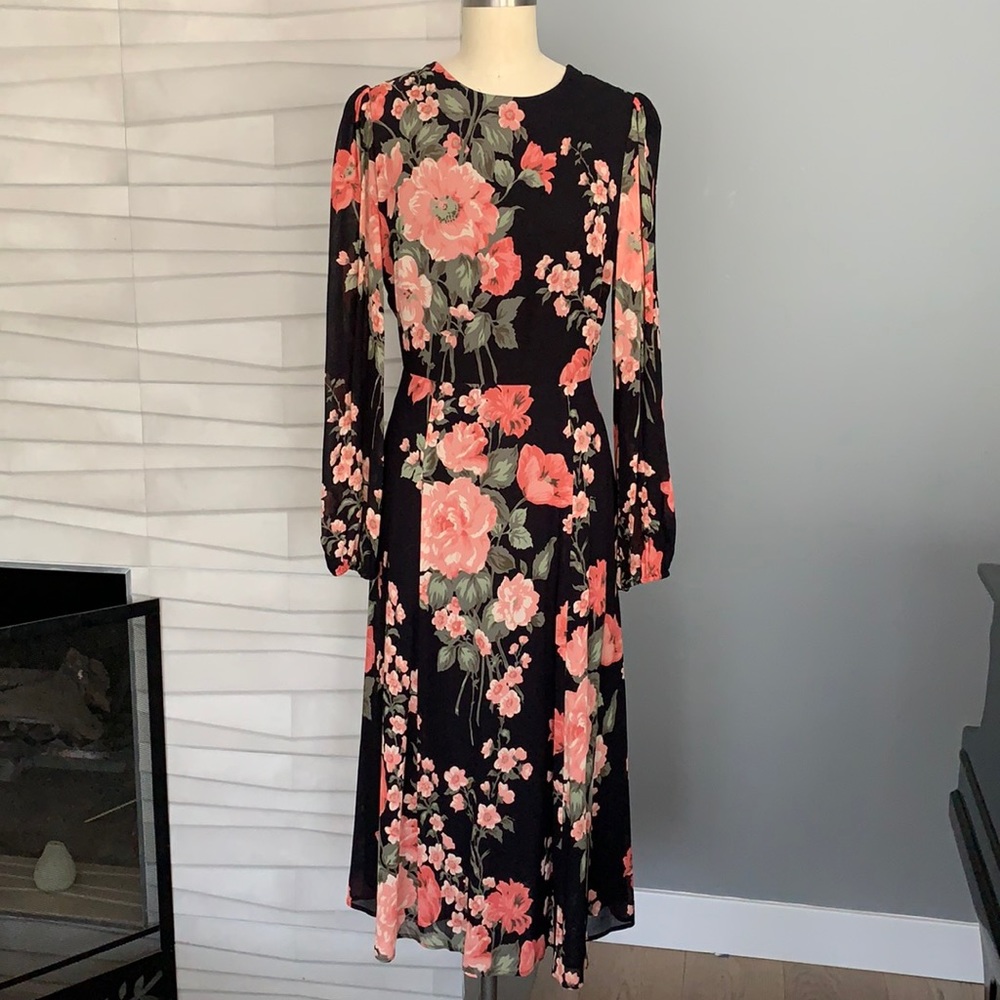 Reformation Luanne Midi Dress in Louise Floral